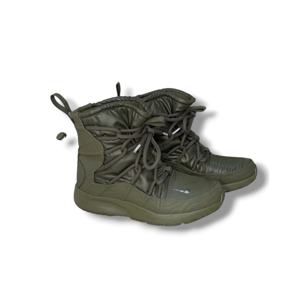 Nike Tanjun High Rise Women Olive Green Winter Boots AO0355-300 Womens 7.5‎